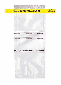 WHIRL-PAK Sampling Bag: Write-On, Sterile, 4 fl oz Capacity - oz, 118 mL Capacity - mL, Polyethylene (MPN B01062). Key specifications — Brand: WHIRL-PAK; Color: Clear; Product Type: Sampling Bag; Standards: FDA Approved Material; Style: Write-On.