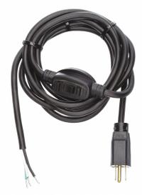 APPROVED VENDOR Power Cord: 10 ft Lg, 3/14, 5-15P Plug, Bare Wire Receptacle, SJT, PVC, 10 A Current (MPN 1TNC7). Key specifications — attr1326987: APPROVED VENDOR; attr1326973: PVC.
