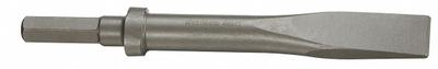 WESTWARD Chisel: 0.58 in Shank Size, Hex, Oval, 1 in Chisel Tip Wd - Flat Chisels for Chipping Hammers