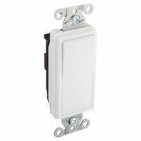 HUBBELL Wall Switch: Rocker Switch, Single Pole, Maintained, White, 120/277V AC, 20 A (MPN DS120W). Key specifications — Illuminated: No; Voltage Rating: 120/277V AC.