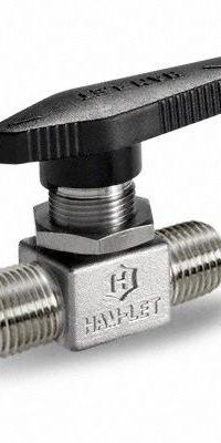 HAM-LET Manual Two-Way Ball Valve: 1/4 in, Stainless Steel, Straight, MNPT x MNPT, One-Piece, Lever (MPN H-880M-SS-N-1/4). Key specifications — Brand: HAM-LET; Handle: Lever.