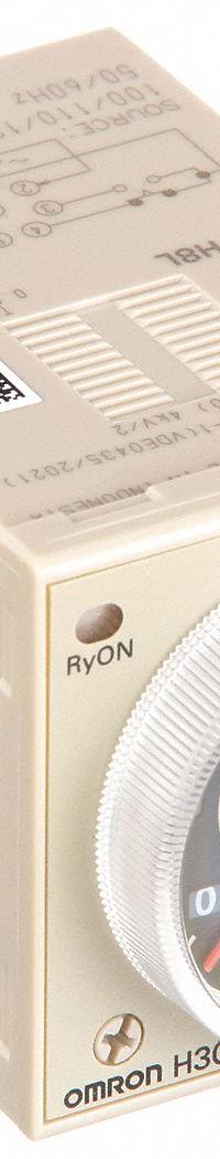 OMRON Single Function Time Delay Relay: Surface Relay Mounting, 100 to 120V AC, 0.05 sec – 12 min (MPN H3CR-H8L-AC100120M). Key specifications — Brand: OMRON.