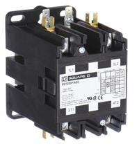 SQUARE D Definite Purpose Magnetic Contactor: 2 Poles, 120V AC, 50 A, Non-Reversing (MPN 8910DPA52V02). Key specifications — Brand: SQUARE D; Coil Voltage: 110/120V AC; Contactor Style: HVACR Definite Purpose Contactor; Terminal Connection Type: Box Lugs; Maximum Voltage Rating: 600V AC; Series: 8910 Series Type DPA; Phase: Single; Main Pole Contact Form: 2NO.