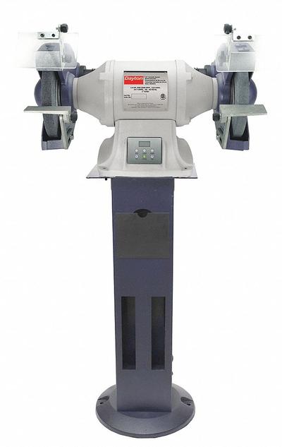 Dayton Bench Grinder with Stand: Variable Speed, 1 1/2 hp, 10 in Max Wheel Dia - Variable-Speed Pedestal Grinders