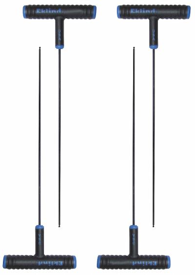 EKLIND Hex Key: 1 Ball Ends, 2.5 mm Tip Size, Metric, Long, Alloy Steel, Black Oxide - T-Shaped Hex Keys