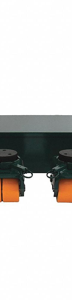HILMAN ROLLERS Bull Dolly Kit: 24,000 lb, 5 3/8 in Deck Ht, 8 in L x 3 1/2 in W, (4) Swivel Dollies (MPN KBSP-12P). Key specifications — Top Plate Surface: Rubber Padded; Includes: (2) Handles; Brand: HILMAN ROLLERS; Color: Yellow.