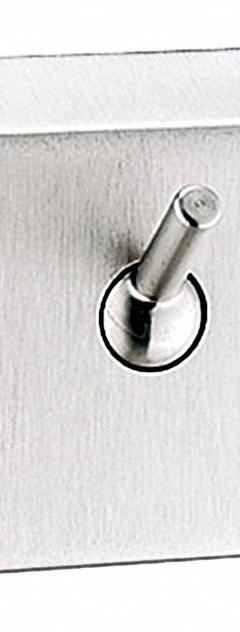 BRADLEY Bathroom Security Hook: 1 Hooks, Stainless Steel, Satin, 20 lb Release Point, 1 (MPN SA35-600000). Key specifications — Material: Stainless Steel.