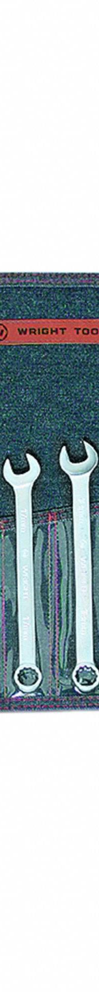 WRIGHT Wrench Set: Steel, Satin, 18 Tools, 18 Range of Head Sizes, 15° Head Offset Angle, Std (MPN 758). Key specifications — attr309520: Satin; attr309519: Steel; attr309509: 18; attr324929: WRIGHT; attr309512: Tool Roll; attr309522: No; attr309533: Yes.