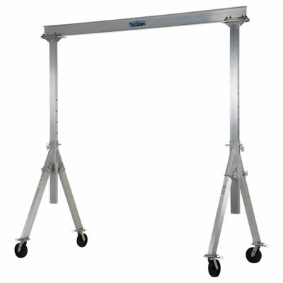 VESTIL Adjustable Gantry Crane: Fixed Span, Adj Ht, 2,000 lb Load Capacity, Aluminum - Fixed-Span Gantry Cranes