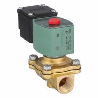 REDHAT Solenoid Valve: 2-Way, Normally Closed, 1/2 in Pipe Size, 110V AC/120V AC, Watertight (MPN JKF8210G094). Key specifications — Pipe Size: 1/2 in; Voltage: 110V AC; Brand: REDHAT; Coil Enclosure: Watertight.