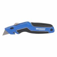 WESTWARD Utility Knife: 6 1/2 in Overall Lg, Steel Std Tip, Rubberized, Plastic, Black/Blue (MPN 31XN02). Key specifications — attr307837: Quick-Change; attr307830: Steel Standard Tip; attr307833: Blue; attr307831: Rubberized; attr307832: Plastic; attr324891: WESTWARD.