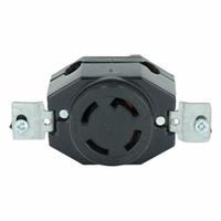 LEVITON Locking Receptacle: Non-NEMA, Black, 120/208V AC, 30 A Current Rating, 4 Poles, 4 Wires (MPN 3430). Key specifications — Brand: LEVITON.