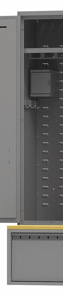 SENTINEL Gear Locker: 24 in x 36 in x 90 in, Steel, Includes Footlocker, 1 Shelves, 1 Compartments (MPN ILKS24247201AADRW). Key specifications — Locker Door Type: Solid; Includes Hanging Rod: Yes; Security Box Location: Adjustable (Inside Locker); Locker Color: Gray; Frame Assembled: Assembled; Locker Finish: Powder Coated; Locker Material: Steel; Includes Footlocker: Yes.