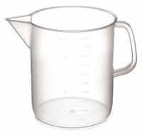 APPROVED VENDOR Beaker: Low Form with Handle, Molded Graduation, Polypropylene, Translucent (MPN 326495-5000). Key specifications — Clarity: Translucent; Graduation Style: Molded; Body Color: Colorless; Brand: APPROVED VENDOR; Product Type: Beaker; Includes Graduations: Yes.