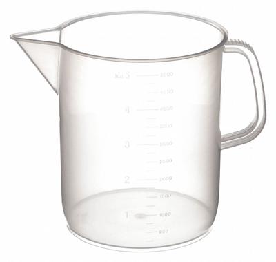 APPROVED VENDOR Beaker: Low Form with Handle, Molded Graduation, Polypropylene - Low Form Plastic Beakers With Handles