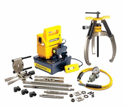 ENERPAC Hydraulic Puller Set: 7 ton Capacity with Attachments - Ram Puller Sets
