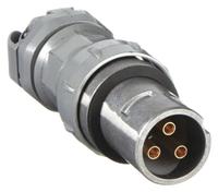 HUBBELL Pin and Sleeve Plug: Gray, 250V DC/600V AC, Three Phase, 60 A, 3 Pole, 3 Wire (MPN VP6375). Key specifications — Brand: HUBBELL.