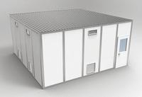 PORTA-FAB Modular Cleanroom: 20 ft x 20 ft x 10 ft, 400 sq ft Int Area, STC 31 (MPN 8CR2020). Key specifications — Brand: PORTA-FAB; Sound Transmission Coefficient: STC 31; Wall Material: Steel; Assembled: Unassembled.