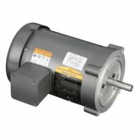 BALDOR General Purpose Motor: C-Face Mount, Totally Enclosed Fan Cooled, 3/4 hp, 575V AC, 3,520 RPM (MPN VM3542-5). Key specifications — Brand: BALDOR; Nameplate Voltage @ 60 Hz: 575V AC; Full Load Current @ 60 Hz: 1.2 A; Nameplate RPM @ 60 Hz: 3,520 RPM; Motor Enclosure: TEFC.