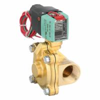 REDHAT Solenoid Valve: 2-Way, Normally Closed, 1 in Pipe Size, 100 to 240V AC/DC, Watertight (MPN 8210P004). Key specifications — Pipe Size: 1 in; Voltage: 100 to 240V AC/DC; Brand: REDHAT; Coil Enclosure: Watertight.