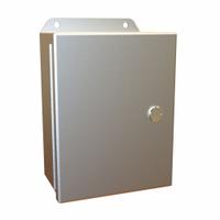 HAMMOND Electrical Enclosure: Aluminum, 8 in x 6 in x 4 in, NEMA 12/13/3R/4/4X, w/Panel, Solid Cover (MPN EJ863AL). Key specifications — Brand: HAMMOND; Closure Method: Latches; Enclosure Material: Aluminum; Knockouts: Not Included; Includes Inner Panel: with Inner Panel Included.