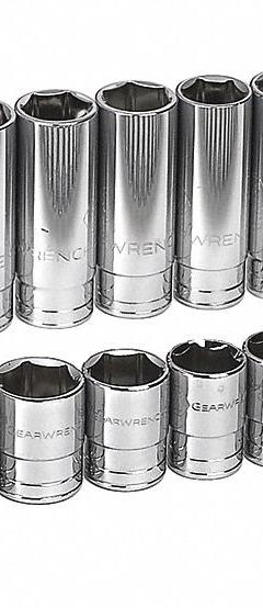 GEARWRENCH Socket Set: 1/2 in Drive, 6-Point, SAE, 7/16 in to 1 1/2 in (MPN 80729). Key specifications — attr1224269: 1/2 in; attr1204685: Not Tether Capable; attr1204650: 7/16 in to 1-1/2 in; attr1204673: Socket Bits Not Included; attr1204688: GEARWRENCH; attr1224230: Friction; attr1224354: No Thin Wall; attr1206170: Standard Sockets.