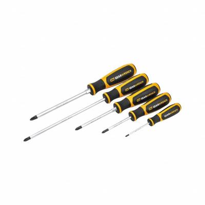 GEARWRENCH Screwdriver Sets: 1-10 Pieces, 5 Pieces, Phillips Tip, #0/#1/#2/#3 Tip Size - General Purpose Screwdriver Sets