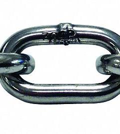 PEWAG Straight Chain: 1/8 in Chain Trade Size, 30 Chain Grade, 304 Stainless Steel, Straight, Plain (MPN 4893/25). Key specifications — Brand: PEWAG.