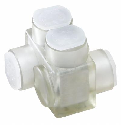 BURNDY Multitap Connector: 2 Port, Offset Double-Sided Entry, 14 AWG – 2/0 AWG Wire Size - Dry-Location Double-Sided Entry Multitap Connectors