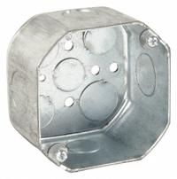 RACO Electrical Box: Steel, Steel Material & Nominal Size, Octagon, 2 Gangs, 2 1/8 in Box Dp (MPN 167). Key specifications — Brand: RACO; Bracket Style: Without Bracket; Clamp Style: Without Clamps.