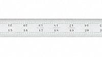 STARRETT Steel Rule: C604R-36, 3 ft, 0.05 in Thick, 1/64 in, Chrome, Black, Rigid, Satin, SAE, Rule. Key specifications — attr939978: 1/64 in; attr934745: STARRETT; attr944509: Chrome; attr939993: Decimal; attr986193: Etched.