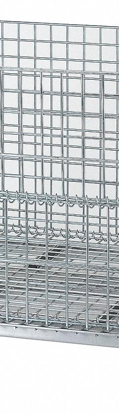 NASHVILLE WIRE Collapsible Bulk Container: 24.3 cu ft, 48 in x 40 in x 30 in, Lid Not Included (MPN C404824S4). Key specifications — Brand: NASHVILLE WIRE; Stackable: Stacking Capable; Shape: Rectangular; Runner Location: None; Fork Entry: 4-Way Entry; Container Wall Type: Vented; Mobility: Stationary; Collapsible: Collapsible.