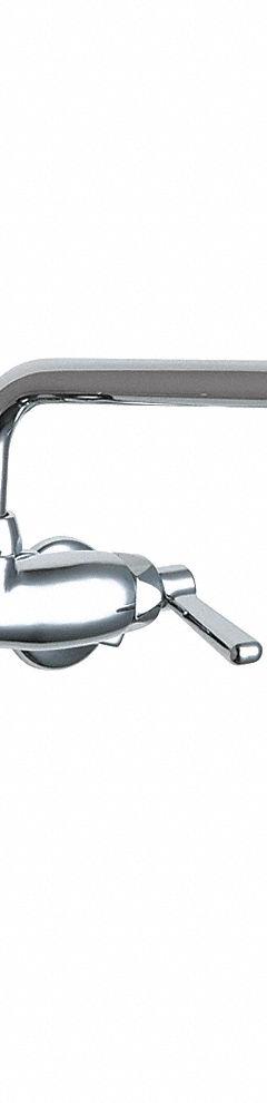 CHICAGO FAUCETS Low Arc Service Sink Faucet: Wall, Centerset, Cast Brass, Polished Chrome (MPN 445-L12ABCP). Key specifications — Color/Finish: Polished Chrome; Includes: Mounting Hardware.
