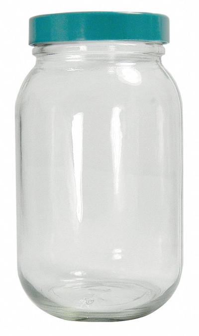APPROVED VENDOR Sampling Bottle: 120 mL, 48-400, Colorless, Visible Particulate - Clear Wide Mouth Round Glass Lab Bottles