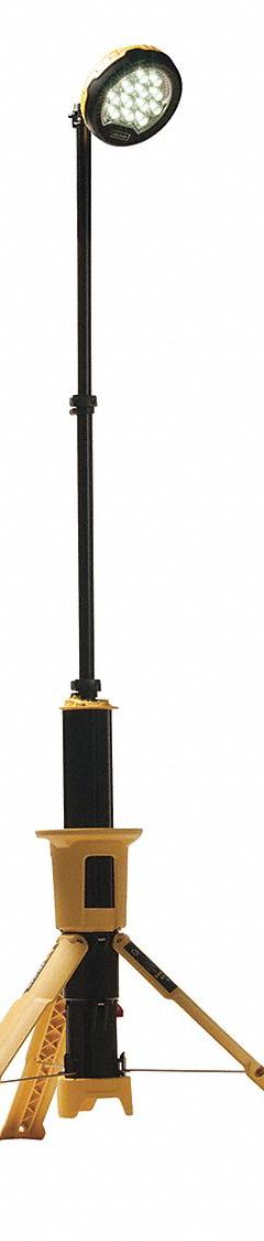 PELICAN Temporary Job Site Light: LED, 12,000 lm Max Brightness, 1 No. of Brightness Levels, IP65 (MPN 9440). Key specifications — Operating Voltage: 14V DC; Frame Color: Yellow; Brand: PELICAN.