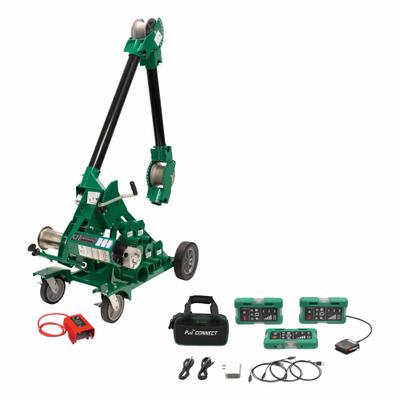 GREENLEE Wire Pulling Machine: Wheeled, 10,000 lbf Max Force, 6,500 lbf Max. Continuous - Cable Pullers