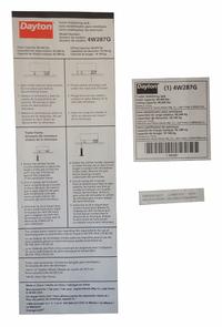 DAYTON Instruction Label: MH4W28701G. Key specifications — Manufacturer Part Number: MH4W28701G.