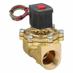 REDHAT Solenoid Valve: 2-Way, Normally Closed, 1 1/2 in Pipe Size, 120V AC, High Flow, Brass Body (MPN EF8210G056). Key specifications — Pipe Size: 1-1/2 in; Voltage: 120V AC; Brand: REDHAT; Coil Enclosure: Watertight.