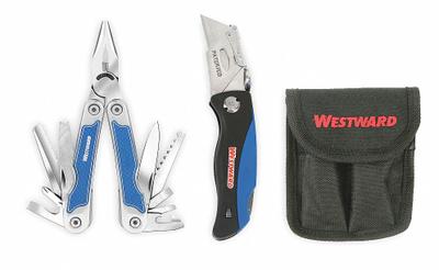 WESTWARD Multi-Tool: Multi-Tool Plier Set, 15 Tools, 15 Functions, 4 in Closed Lg - Multi-Tools with Fold-Out Pliers