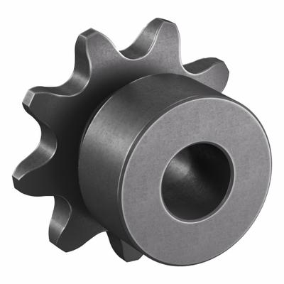 TSUBAKI Sprocket: One-Sided Hub, For Single Strands, 35, 9 Teeth, 1.097 in Pitch Dia - Size 35 Plain-Bore Roller Chain Sprockets
