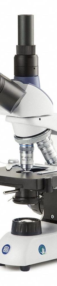 GLOBE SCIENTIFIC Microscope: Compound, Trinocular, 40X to 1000X, 18 mm Optical Field of View, 1000X (MPN EBB-4253). Key specifications — Brand: GLOBE SCIENTIFIC; Maximum Magnification Capability: 1000X; Optical Magnification: 40X to 1000X.