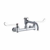 ELKAY Handle-Operated Faucet: Wall, Centerset, Brass, Chrome Plated, 4 gpm Flow Rate, Single Bend (MPN LK940VS07T6H). Key specifications — Color/Finish: Chrome Plated; Series: Elkay®.