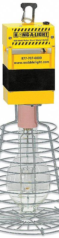 SOUTHWIRE Temporary Job Site Light: Metal Halide, Corded, Hanging Light, 6 ft Power Cord Lg, 120V AC (MPN 111400PS). Key specifications — Plug Type: Straight Blade; Lamp Guard: Metal; Includes Bulb: Yes; Brand: SOUTHWIRE; Color Temperature: 4000K; Cord Designation: SJTW; Cord Wire Gauge: 18 AWG; Job Light Type: Hanging Light.
