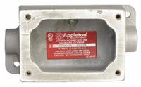 APPLETON ELECTRIC Mounting Body: 1 Gangs, Aluminum, 1/2 in Hub Size, Feed Through, Rectangular (MPN EDSC171-SA). Key specifications — Brand: APPLETON ELECTRIC; Hub Type: Feed Through.