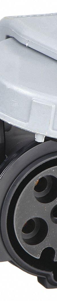 HUBBELL Pin and Sleeve Connector: Black, 600V AC, Three Phase, 60 A, 3 Pole, 4 Wire, IEC Grounding (MPN HBL460C5W). Key specifications — Brand: HUBBELL.