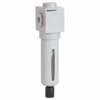 NUMATICS Coal Filter: Coalescing, 1/4 in NPT, 0.01 micron, Plastic Bowl, 2 in Overall Wd, 651 (MPN 8651AFEP2HA000N). Key specifications — attr110055: 651; attr110024: Semi-Automatic/Manual Drain; attr110008: NUMATICS.
