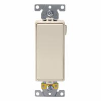 LEVITON Wall Switch: Rocker Switch, Single Pole, Maintained, Light Almond, 120/277V AC, 20 A (MPN M5631-T). Key specifications — Illuminated: Yes; Voltage Rating: 120/277V AC.