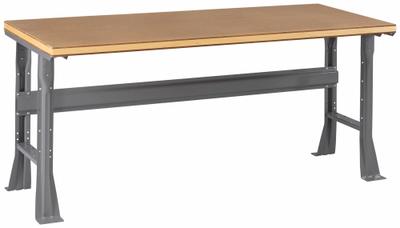 TENNSCO Workbench: Fixed Ht, Tempered Hardwood, 72 in x 36 in, 4,000 lb Overall Load Capacity - Open-Base Workstations
