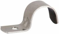 Conduit & Pipe Strap Clamp, One-Hole: 1/2 in Trade Size, 316 Stainless Steel, IMC/RMC (MPN S605001S00). Key specifications — Manufacturer Part Number: S605001S00; Compatible Conduit Trade Size: 1/2 in; Compatible Conduit Type: IMC; RMC; Compatible Nominal Conduit/Pipe Size: 1/2 in; Compatible Pipe Size: 1/2 in; Finish: Polished; Indoor/Outdoor Usage: Indoor/Outdoor.