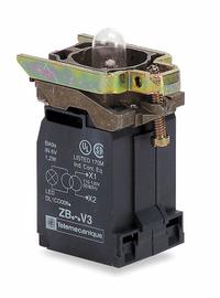 SCHNEIDER ELECTRIC Lamp Module: 22 mm Size, Clear, Incandescent, 240 V AC Rating, Transformer (MPN ZB4BV4). Key specifications — Compatible Operator: Selector Switch; Compatible with Series: XB4; Terminal Connection Type: Screw Clamp Terminals; Brand: SCHNEIDER; Manufacturer Part Number: ZB4BV4; Includes Bulb: Bulb Included.